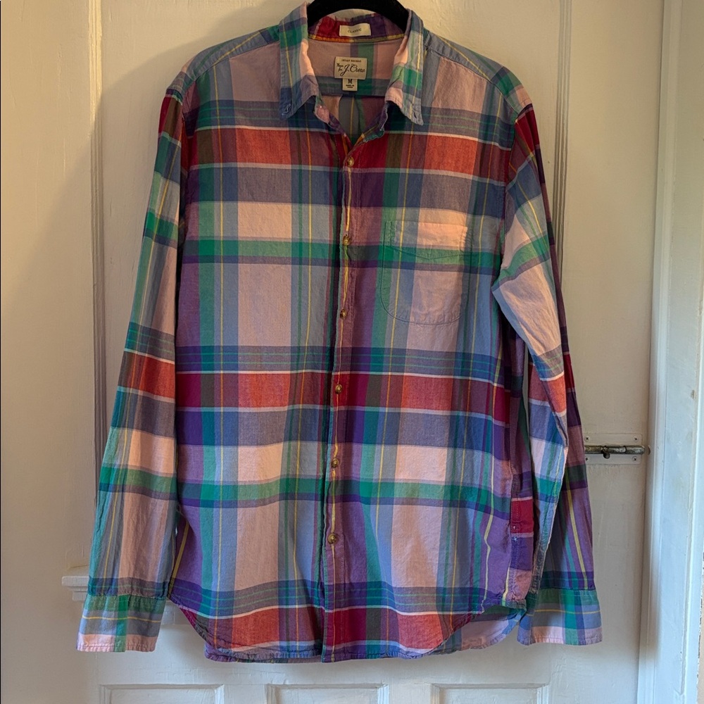 J. Crew Multicolor Plaid Button Down Shirt
